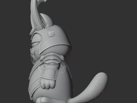 Garfield Loki Ring Figure 3D Model