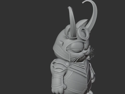 Garfield Loki Ring Figure 3D Model