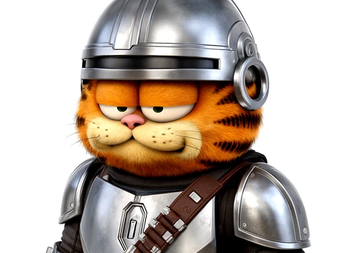 Garfield Mandalorian Ring Figure 3D Model