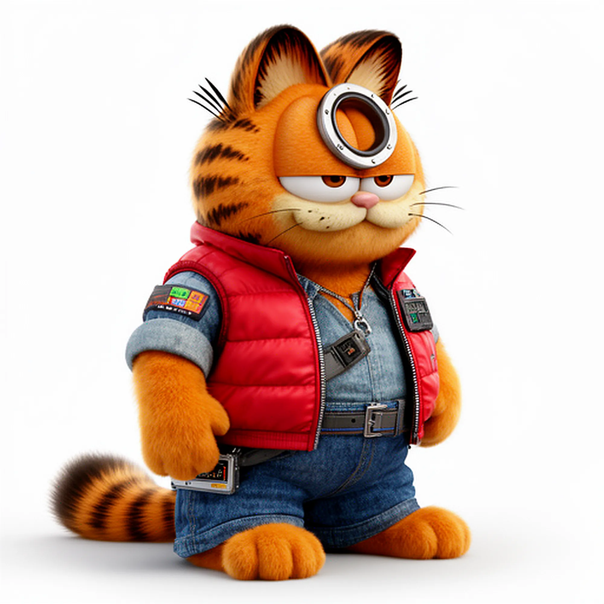 Garfield Marty McFly Ring Figure 3D Model .c4d .max .obj .3ds .fbx .stl .blend 