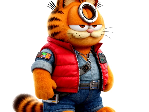 Garfield Marty McFly Ring Figure 3D Model