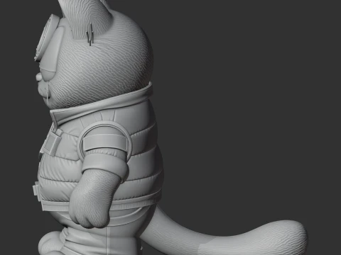 Garfield Marty McFly Ring Figure 3D Model