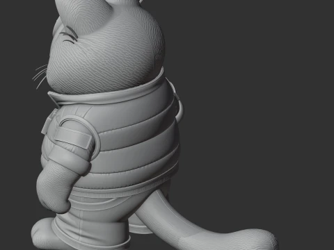 Garfield Marty McFly Ring Figure 3D Model