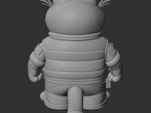 Garfield Marty McFly Ring Figure 3D Model
