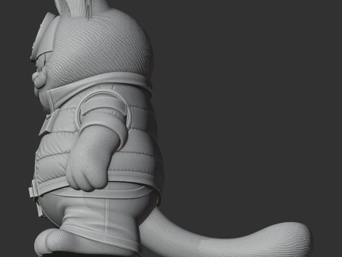 Garfield Marty McFly Ring Figure 3D Model