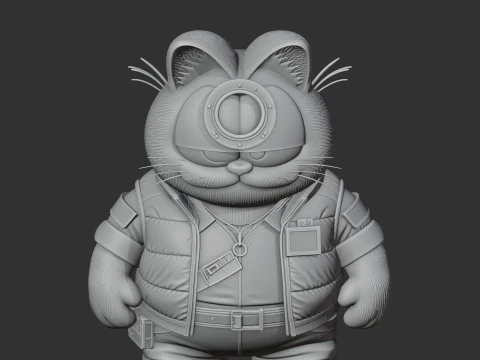 Garfield Marty McFly Ring Figure 3D Model
