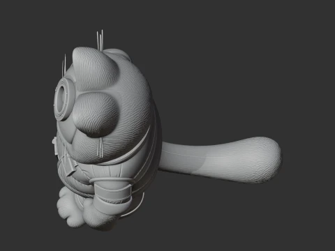 Garfield Marty McFly Ring Figure 3D Model