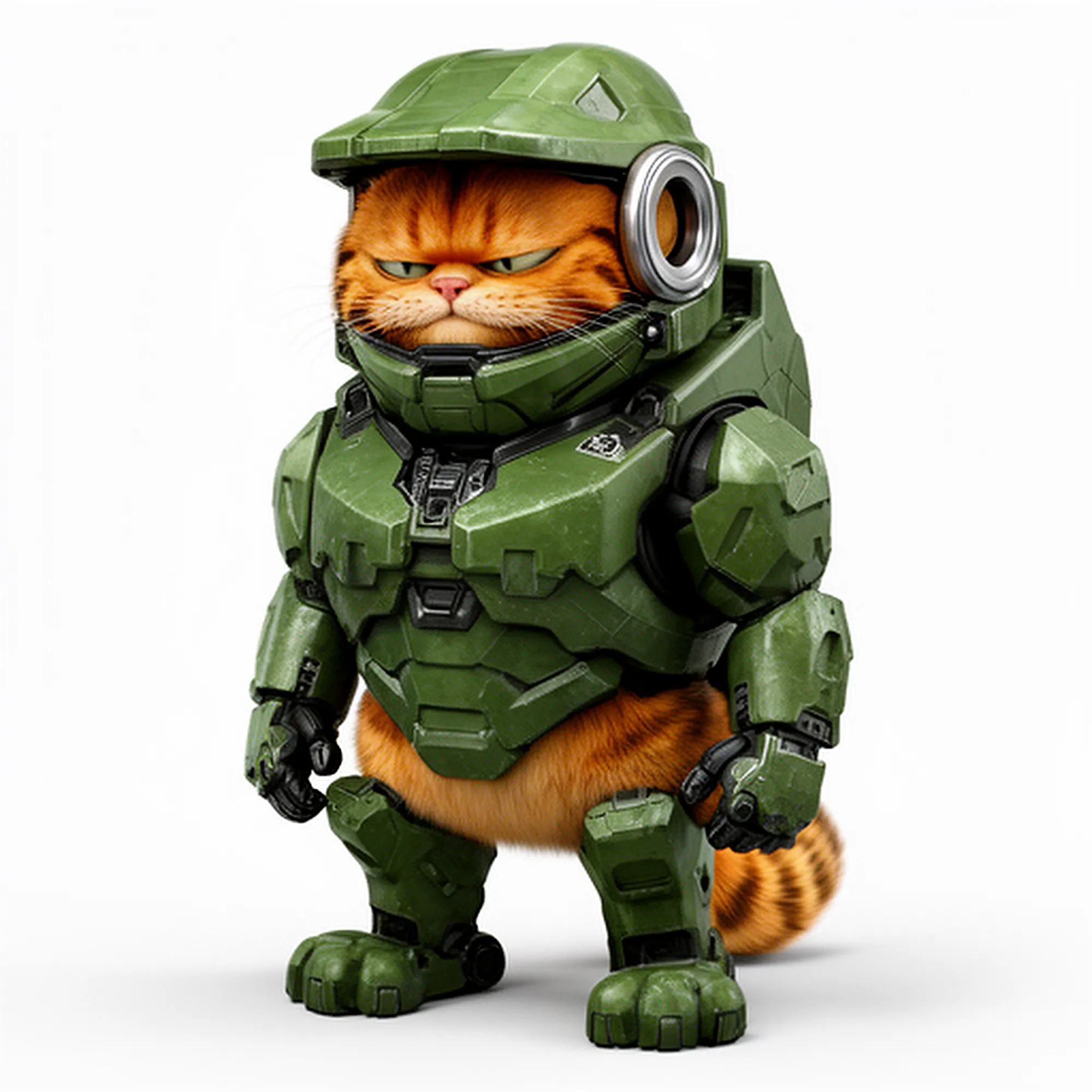 Garfield Master Chief Ring Figure 3D Model .c4d .max .obj .3ds .fbx .stl .blend 