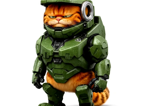Garfield Master Chief Ring Figure 3D Model