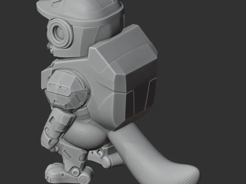 Garfield Master Chief Ring Figure 3D Model