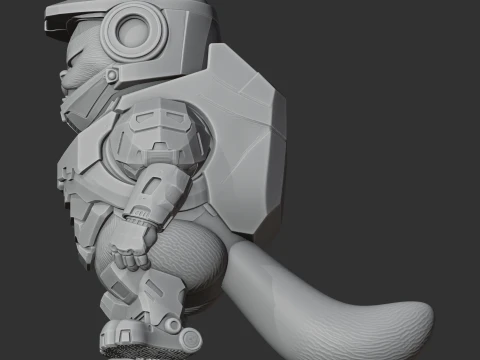 Garfield Master Chief Ring Figure 3D Model