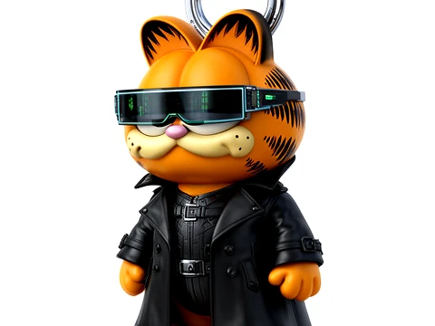 Garfield Neo Ring Figure 3D Model