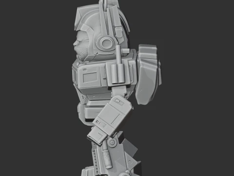 Garfield Optimus Prime Ring Figure 3D Model