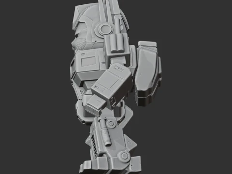 Garfield Optimus Prime Ring Figure 3D Model