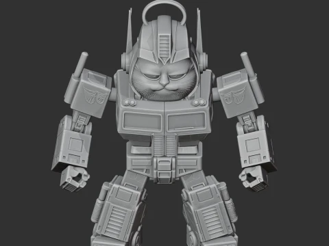 Garfield Optimus Prime Ring Figure 3D Model