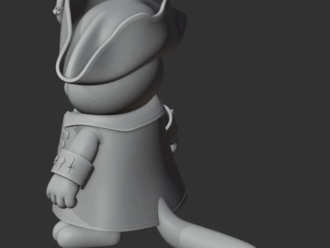 Garfield Pirate Ring Figure 3D Model