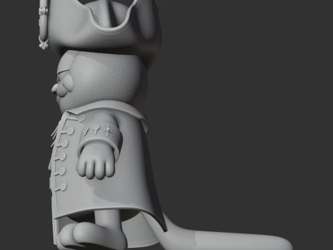 Garfield Pirate Ring Figure 3D Model