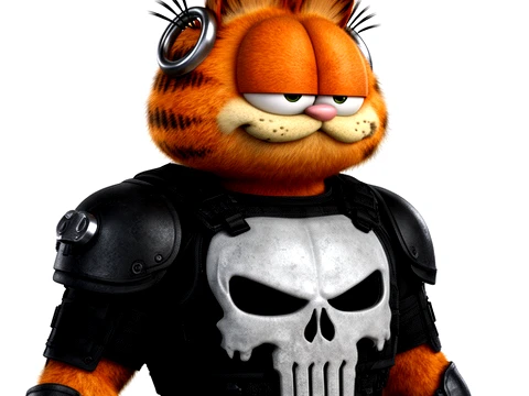 Garfield Punisher Ring Figure 3D Model