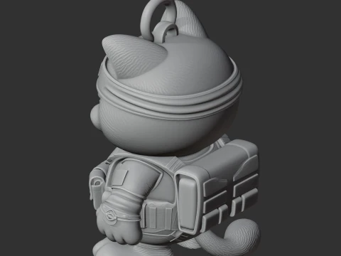 Garfield Rambo Ring Figure 3D Model