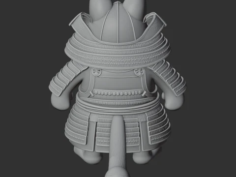 Garfield Samurai Ring Figure 3D Model