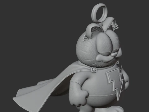 Garfield Shazam Ring Figure 3D Model