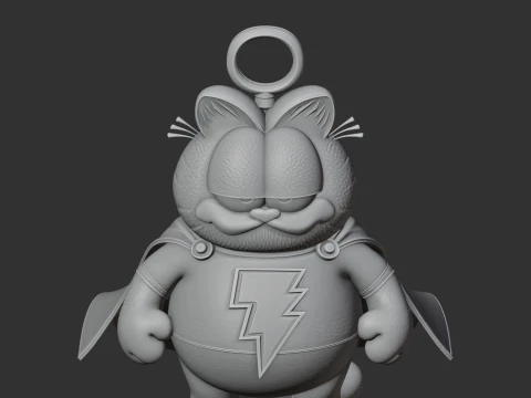 Garfield Shazam Ring Figure 3D Model