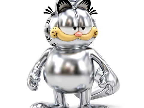 Garfield Silver Surfer Ring Figure 3D Model