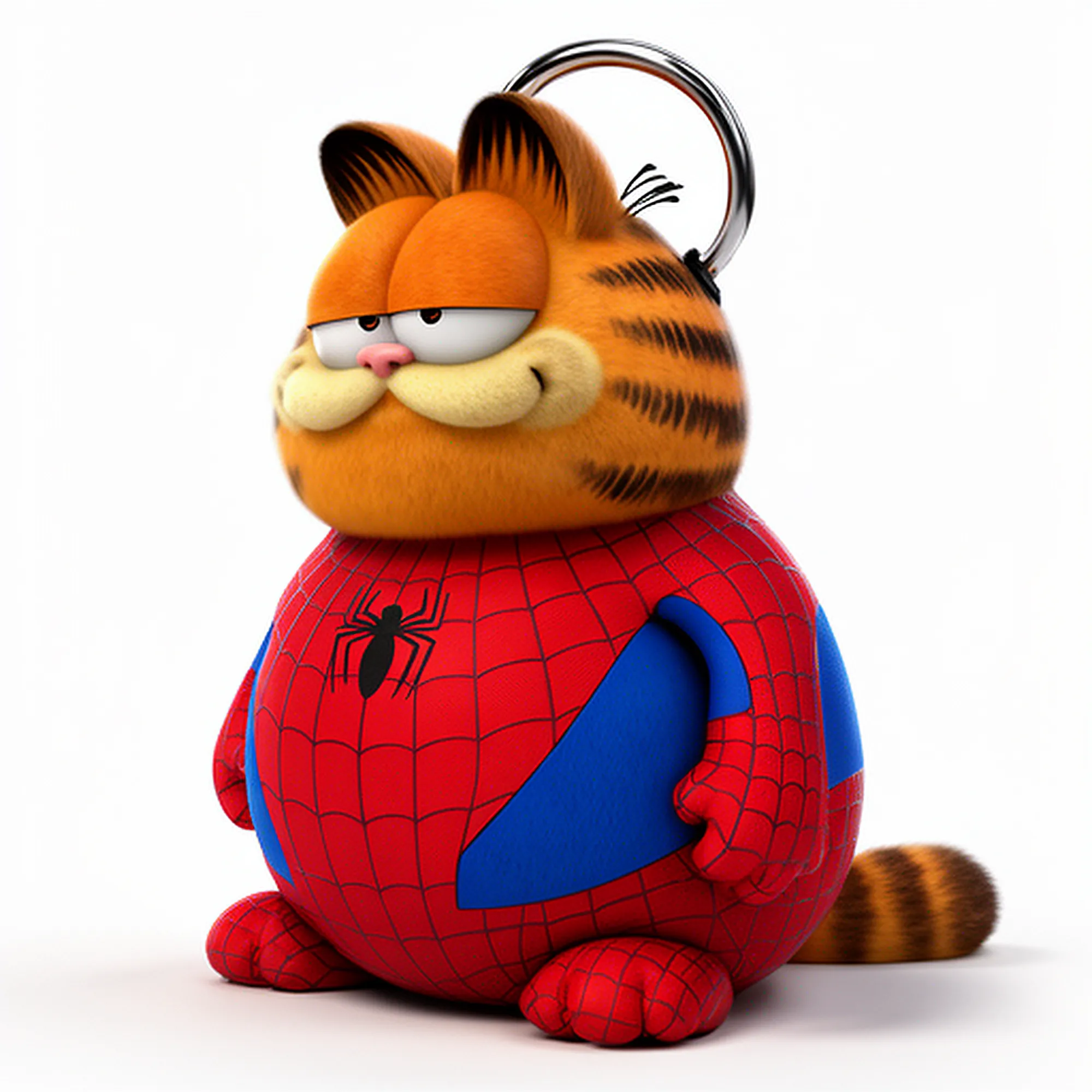 Garfield Spider-Man Ring Figure 3D Model .c4d .max .obj .3ds .fbx .stl .blend 