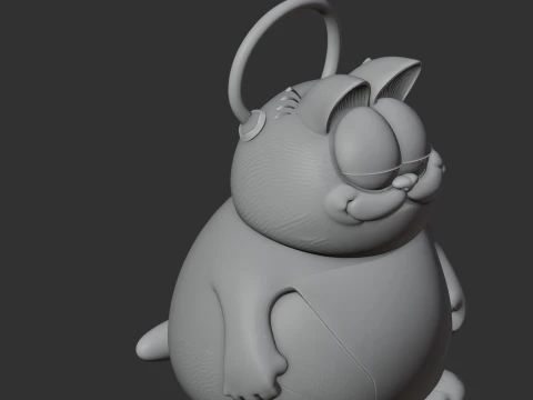 Garfield Spider-Man Ring Figure 3D Model
