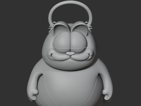 Garfield Spider-Man Ring Figure 3D Model