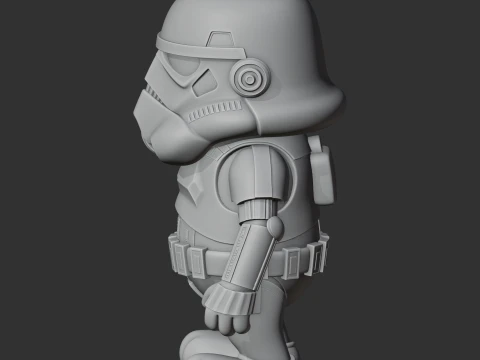 Garfield Stormtrooper Ring Figure 3D Model