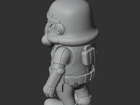 Garfield Stormtrooper Ring Figure 3D Model