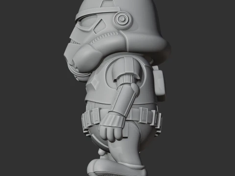 Garfield Stormtrooper Ring Figure 3D Model