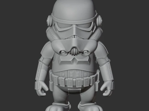 Garfield Stormtrooper Ring Figure 3D Model