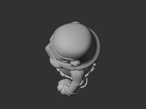 Garfield Stormtrooper Ring Figure 3D Model