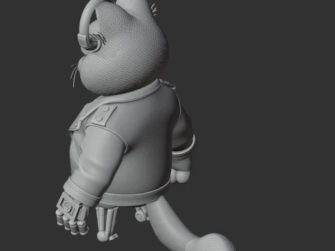 Garfield Terminator Ring Figure 3D Model