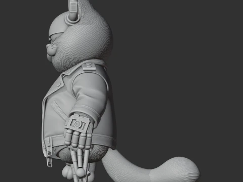 Garfield Terminator Ring Figure 3D Model