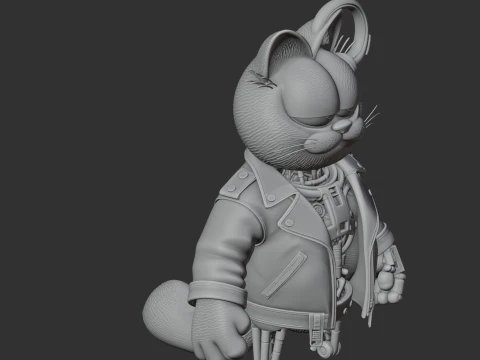 Garfield Terminator Ring Figure 3D Model