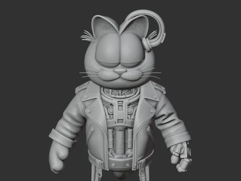 Garfield Terminator Ring Figure 3D Model