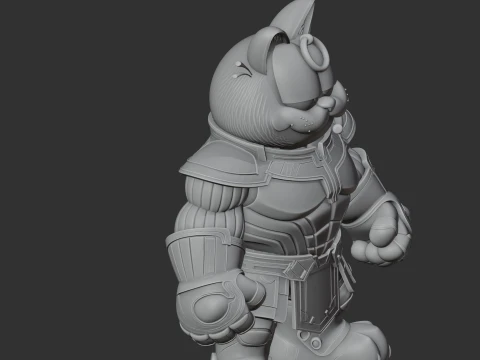 Garfield Thanos Ring Figure 3D Model