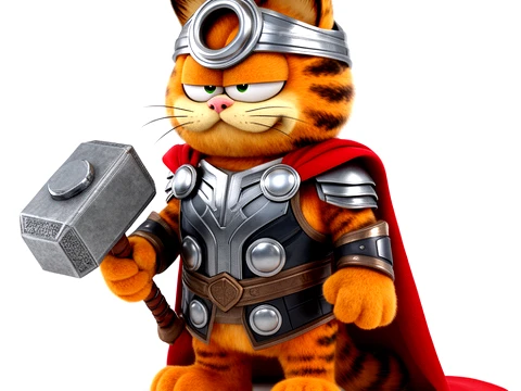 Garfield Thor Ring Figure 3D Model