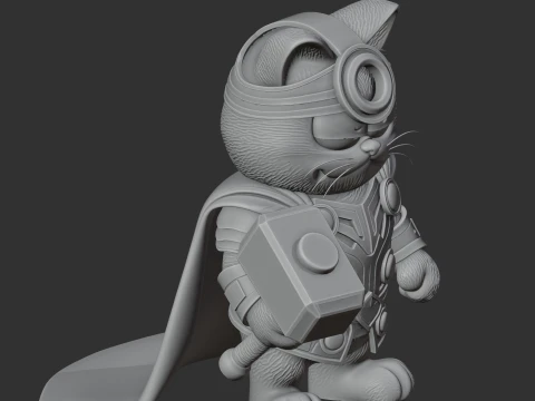 Garfield Thor Ring Figure 3D Model
