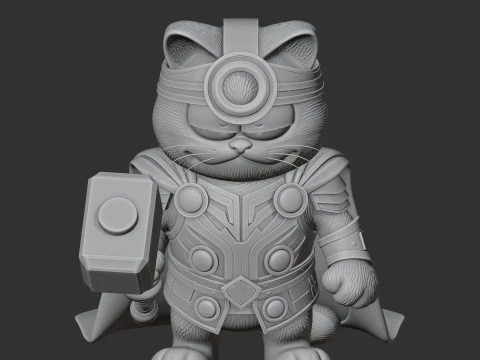 Garfield Thor Ring Figure 3D Model