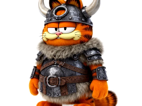 Garfield Viking Ring Figure 3D Model