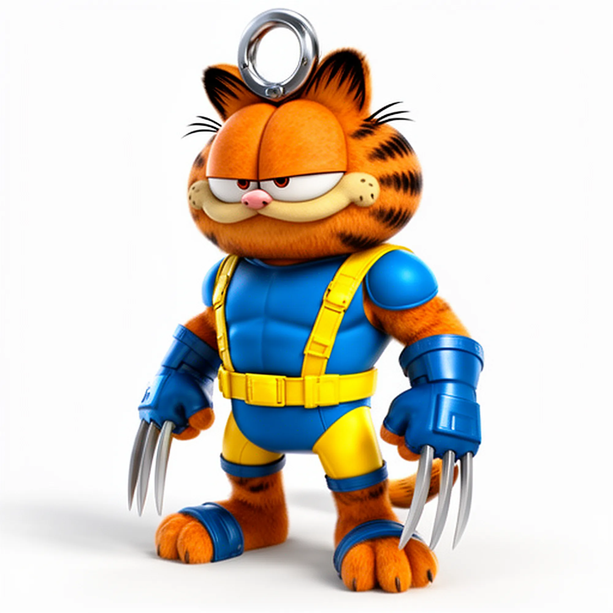 Garfield Wolverine Ring Figure 3D Model .c4d .max .obj .3ds .fbx .stl .blend