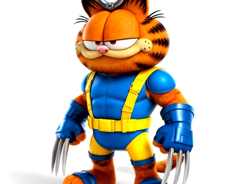 Garfield Wolverine Ring Figure 3D Model