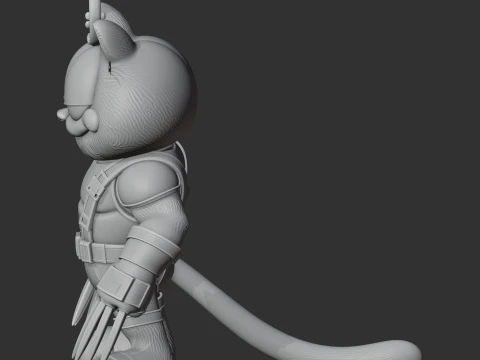Garfield Wolverine Ring Figure 3D Model