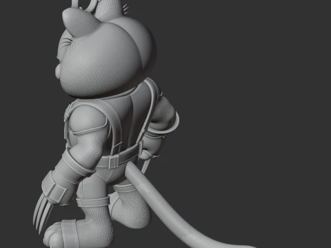 Garfield Wolverine Ring Figure 3D Model
