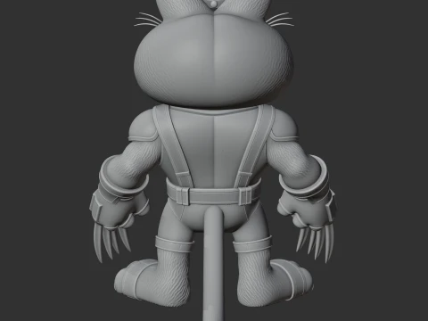 Garfield Wolverine Ring Figure 3D Model