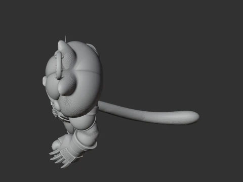 Garfield Wolverine Ring Figure 3D Model